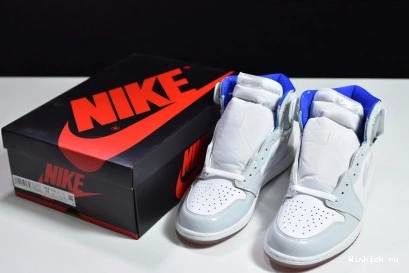 1 WHITE RETRO - BLUE JORDAN HIGH RACER ZOOM 0726